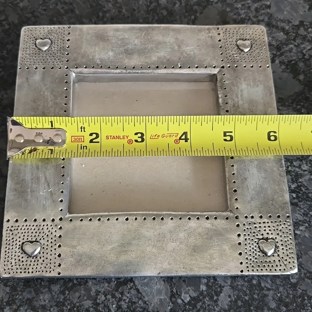 Russ Berrie & Co. Metal Silvertone Heart Accent Picture Frame